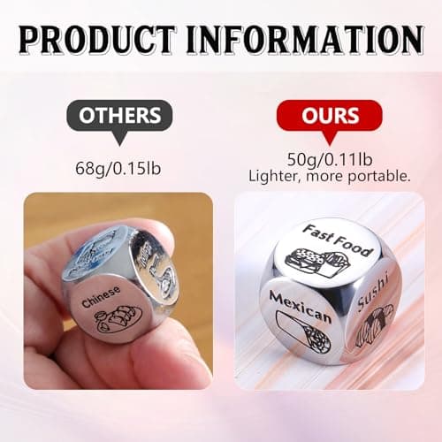 Him Her Couple Gifts for Boyfriend Girlfriend Food Decider 11th Anniversary Steel Date Night Gifts for Husband Wife for Wedding Christmas Valentines Birthday for Women Men