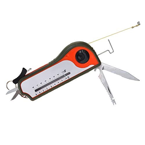 Fisherman Gift Tool Fishing Multitool - Hook Remover, Scale Scraper, Tape Measure, Bait Cutter, Flashlight, Knife, Scissors, Weight Scale, Bottle Opener, Gift Idea for Men Women Kids