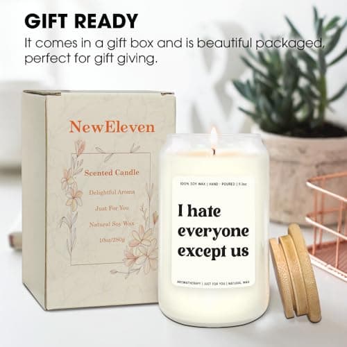 NewEleven Gifts for Women Friendship - Funny Gift for Friends Female - Unique Friendship Gifts for Women, Friend, Female, Bestie, BFF, Soul Sister, Work Bestie - Candle