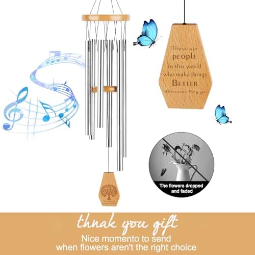 Going Away Gifts Wind Chimes, Coworkers Farewell Going Away Colleagues, Happy Farewell for Colleagues, Thank You Men Women Work Leaving, New Job Present, Co-Worker Goodbye, Gift for New Beginnings