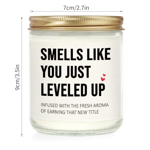 Promotion Gifts for Women Men, New Job/Parents Candle, Congratulations Gift for Women, Funny Congrats Gift for Coworker, Gamer, Friend, Boss, Teacher, Nurse, Handmade, 7oz