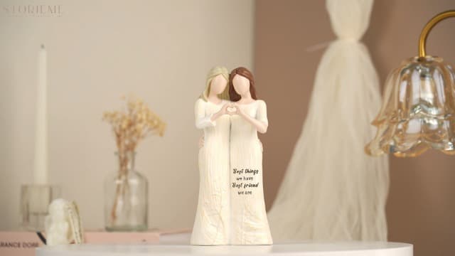 Best Friend Figurines - Friendship Bestie Gifts for Women - Christmas Birthday Gifts for Sisters from Sister