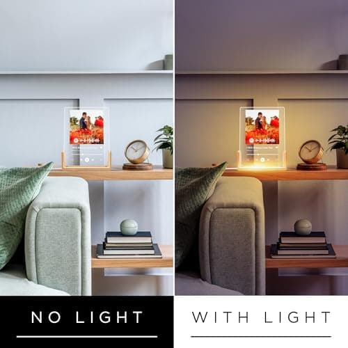 My Sign Center Personalized Gifts for Girlfriend, Her, Women, Wife - Custom Spotify Plaque, Customized Picture Frame For Couple, Boyfriend, Him, Anniversary and Birthday, 6"x8" Acrylic Photo