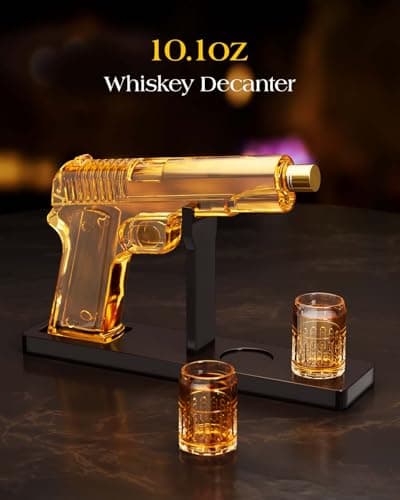 Gifts for Men Dad, Whiskey Decanter Set with 2 Glasses, Unique Gift for fathers day, Husband, Boyfriend, Brother, Anniversary Memorial Day Birthday Gift Ideas, Cool Drinking Accessories for Home Bar