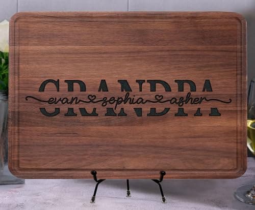 Personalized Dad Cutting Board, Custom Dad Gifts with Kids Names, Grill Father Boards, Cooking BBQ Grilling Gift For Men, Dad, Grandpa, Mens Gifts for Fathers Day, Christmas