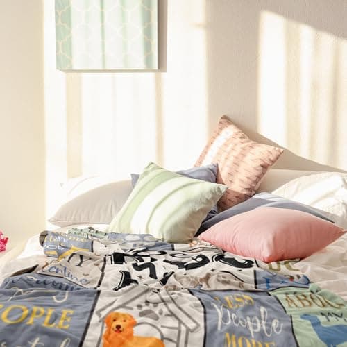 XALAZY Dog Mom Gifts for Women Blanket 50" X 60", Dog Mom Gifts for Dog Lovers& Owners, Best Dog Blanket Throw