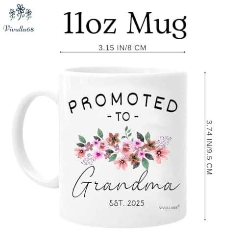 Christmas Gifts For First Time Grandparents, Promoted To Grandma And Grandpa Mugs Est 2025, Grandparents Baby Announcement, Pregnancy Announcement Mug, Grandparent To Be Gifts, New Grandparent Gift