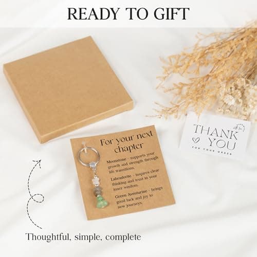 Cute Keychain Best Friend, Coworker Gifts, Teacher, Nurse, Retirement Gift For Woman, Crystal Key Chains For Farewell, Going Away, Leaving, Housewarming, New Job (For Your Next Chapter)