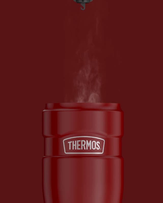 THERMOS Stainless King Vacuum-Insulated Travel Tumbler, 16 Ounce, Matte Steel