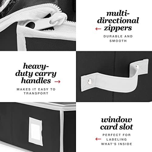 Wrapping Paper Organizer Storage for Christmas Gifts Wrapping Paper (6 Colors) Underbed Storage Container with Interior Pockets, Fits 24 Rolls