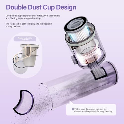 Mattress Vacuum Cleaner uv sanitizing, 16kpa Mattress Vacuum Cleaner Powerful Suction, Handheld Couch Cleaner Machine Deep Cleaner for Bed Cleaning, Sheet, Fabric Sofa Vacuuming