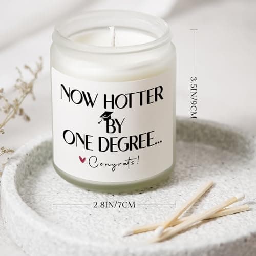 Graduation Gifts for Women, Her- Handmade Lavender Natural Soy Wax Candle (7oz)- 2025 College, Phd, Masters Degree Graduation Gifts for Him