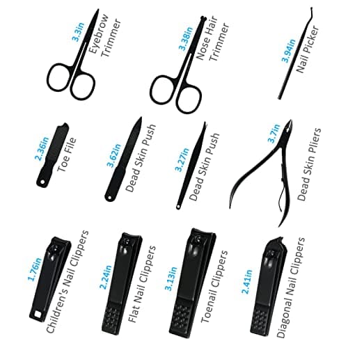 Manicure Set Professional Nail Clipper Kit-26 Pieces Stainless Steel Manicure Kit,nail Care Tools with Luxurious Travel Case