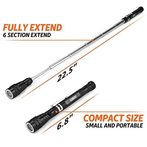 Lenski Stocking Stuffers for Men Adults, for Men Magnetic Pickup Tool, Mens Grandpa Husband Gifts, White Elephant Gifts for Adults, Cool Stuff Gadgets