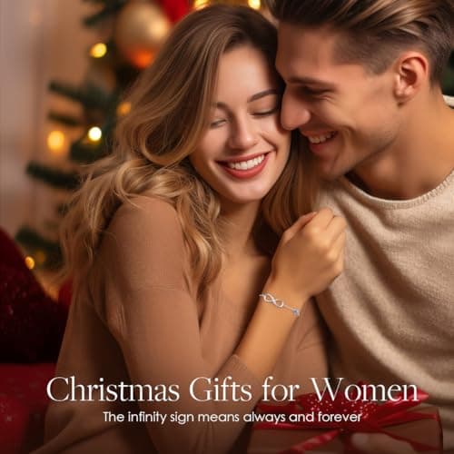 CDE Infinity Heart Birthstone Charm Link Bracelet for Women 925 Sterling Silver Adjustable Mother's Day Christmas Day Gift Anniversary Birthday Jewelry for Wife Girlfriend Her