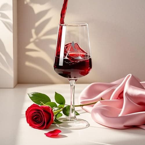Personalized Wine Glass Gifts for Women - Monogrammed A-Z Wine Glasses Gift | Custom Christmas Gift, Valentines Day, Birthday Gifts for Women Her Mom Wife Best Friend Sister (A)