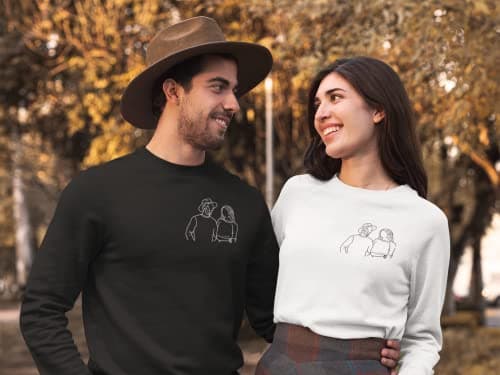 Custom Hoodies Design Your Own, Shirt Portrait From Photo, Valentines Customized Gifts For Boyfriend 2024