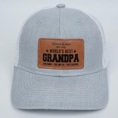 Men's Hat Gifts - Men Cap Gifts for Christmas Father's Day Birthday Trucker Hat Leather Pattern Baseball Cap