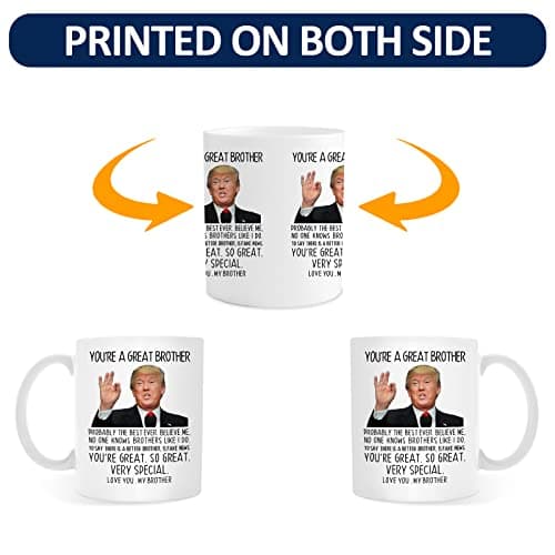 Aurahouse You're A Great Brother Mug, Birthday Gag Gifts for Brother, Christmas, Father's Day Gifts for Brothers Adult, Funny Big Bro Present Ceramic Coffee Cup (White, 11oz)