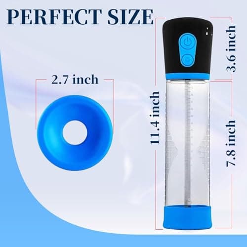 Men's Growth Pump with Strong Suction Vacuum Pump with ED Screen Powerfu Vacuum Pump Inch Enlargement, Adjustable Men Underwear Set Training Tools to Be a Bigger Men GJK513