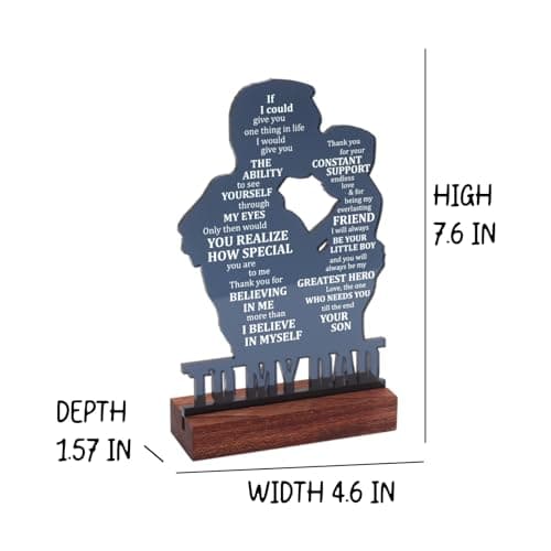 Christmas Gift for Dad Father, Dad Gifts for Fathers Day from Son, Birthday Gifts for Dad from Son, Fathers Day Sign Gifts for Dad from Son, Valentines Day Gift for Dad