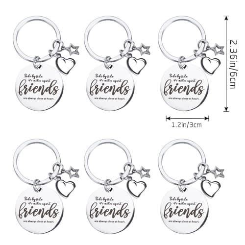 Kolewo4ever 12 Pieces Girl Trip Gifts Favors Bulk Friend Appreciation Gifts Set 4 Friends Wine Tumbler 4 Friends Cosmetic Bag 4 Keychains Appreciation Funny Long Distance Friendship Gift