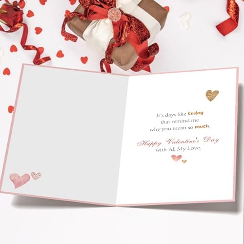 OJsensai Valentine’s Day Card for Wondful Husband, Valentines Decorations Gifts Ideas from Wife