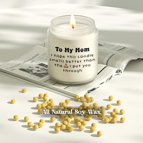 Lavender Scented Mom's Funny Christmas Candle