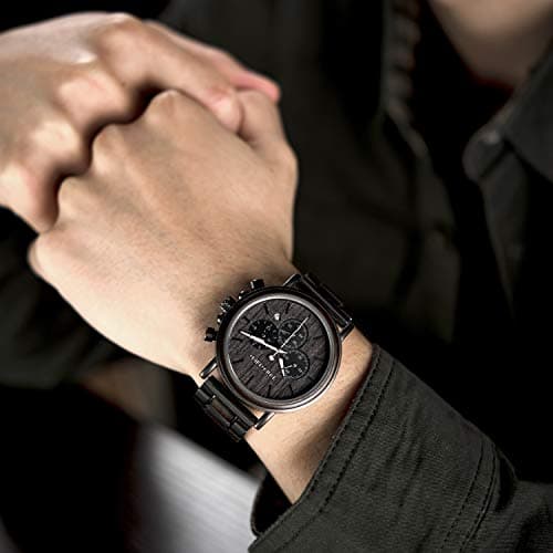 2win Engraved Wooden Watch for Boyfriend My Man Fiancé Husband Customized Personalized Wood Watches for Men Birthday Anniversary Personalized Watch