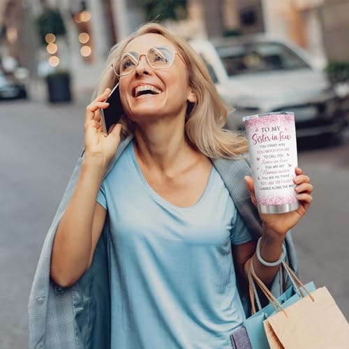 ZANIION Sister in Law Gifts Tumbler 1PC, Future Sister in Law Birthday Gifts Mug, Best Sis Gift Ideas for Christmas, Wedding, Mother's Day Persent Cup 20oz