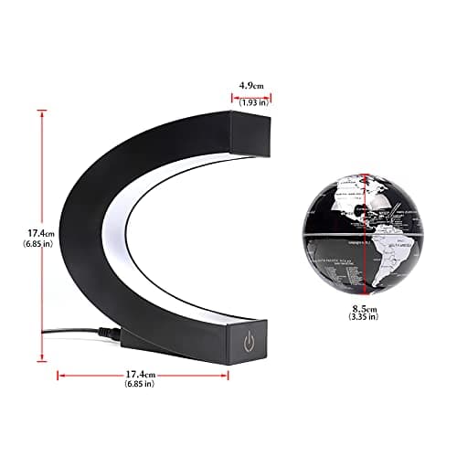 Magnetic Levitation Floating Rotating World globe for children With Colored Lamp And Touch Switch For Men Boss Cool home/Office Decor unique Gifts Or Kids Desk Tech accessories Gadget teenage Toys