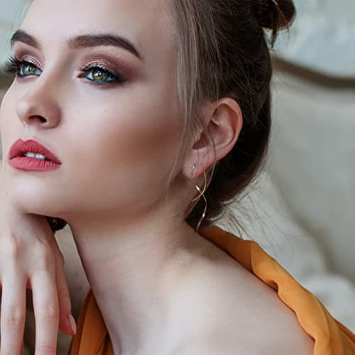 Earrings for Women Spiral threader earrings hand bent dangle earrings for women，suitable for gift giving, perfect for your birthday party, Christmas, gift giving.