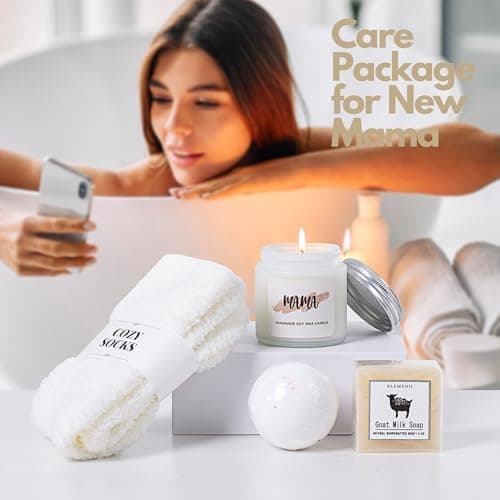 New Mom Care Package After Baby, 7pcs New Mom Gifts Set After Birth, Postpartum Gifts for Mom, After Birth Postpartum Essentials for Mom Kit, Pregnancy Gifts for First-Time Moms, Expecting Mom
