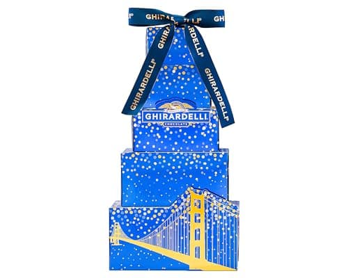 Ghirardelli Chocolate Gift Tower by Wine Country Gift Baskets Gift for Families College Students Appreciation and more
