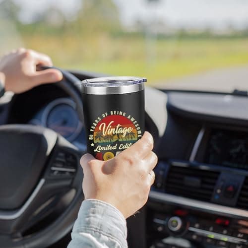 Funny 80th Birthday Gift For Men,Cool Gifts for 80 Year Old Man,80th Birthday Decorations for Men,1945 Gift Idea for Dad Husband Friend Grandpa-20 Oz Vintage1945 Tumbler