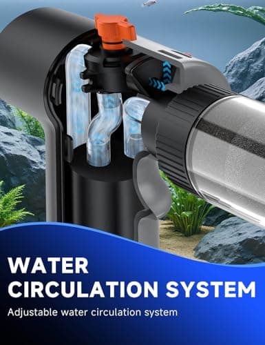 VIPASKA Electric Aquarium Gravel Cleaner Kit with High Pressure Strong Suction, 6-in-1 Multifunction Fish Tank Vacuum Cleaner and Water Changer for Aquarium, Gravel Vacuum with Sand Filter Tools