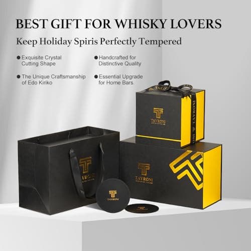 Edo Kiriko Whiskey Glasses Set of 2 - Japanese Art Glass Tumblers, Luxury Gift for Couples, Weddings, Anniversary, Perfect for Home Bar & Special Occasions, Crystal Barware with Gift Box