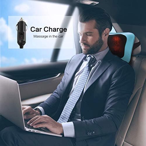 Mo Cuishle Electric Shiatsu Back Massager with Heat - Powerful 3D Kneading for Neck, Shoulder, Lower Back Pain Relief - Ergonomic Design for Home, Office, & Car - Gifts for Women, Men, Mom & Dad