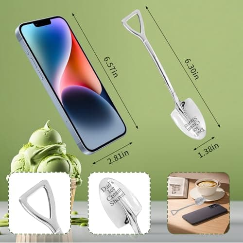 Christmas Gifts for Dad - Funny Stainless Steel Ice Cream Shovel Spoon, Son and Daughter Give Birthday Gifts to Dad Father's Day Gift Thanksgiving Gifts - cute and practical