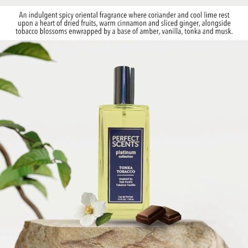 Perfect Scents Fragrances | Inspired by Tom Ford’s Tobacco Vanille | Platinum Collection | Tonka Tobacco | Unisex Eau de Parfum | Paraben & Phthalate Free | Never Tested on Animals | 3.4 Fl Oz