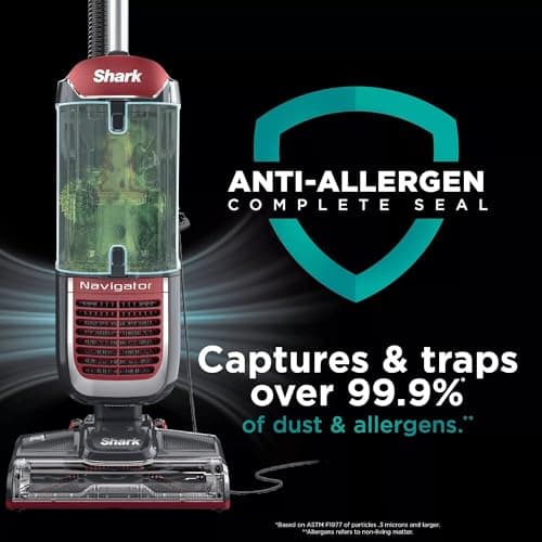 SHARK NV181 Navigator Swivel Pro Upright Vacuum with HEPA Filtration, Bagless, Swivel Steering, Multi-Surface Cleaning, Perfect for Pets (Renewed)