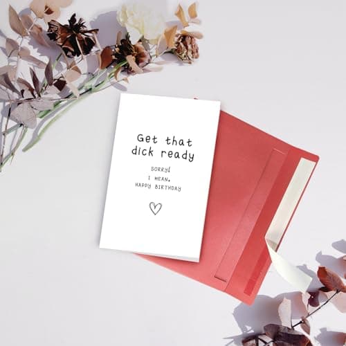 SuperShunhu Dirty Birthday Card for Husband, Sleazy Birthday Card for Boyfriend Him, Raunchy Birthday Card from Girlfriend Wife Her