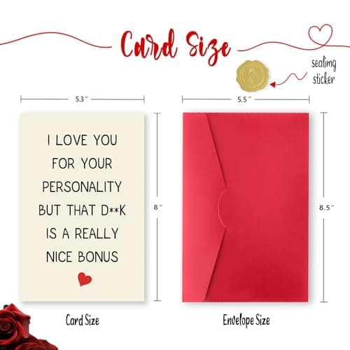 Mens Valentines Gifts, Funny Valentines Day Card for Him, Romantic Valentine's Day Card Gifts for Boyfriend Fiance, Special Anniversary Card Gifts for Men, Birthday Gifts for Husband