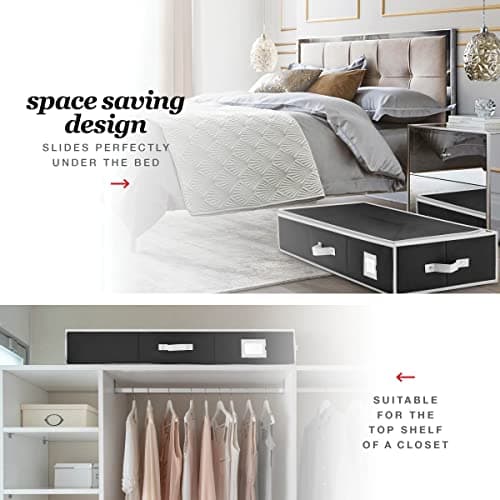 Wrapping Paper Organizer Storage for Christmas Gifts Wrapping Paper (6 Colors) Underbed Storage Container with Interior Pockets, Fits 24 Rolls