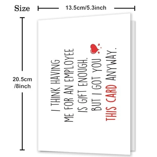 Ziwenhu Boss Day Gifts for Men, Happy Boss's Day Card for Him, Funny Boss Lady Gifts for Women, Cute Birthday Card from employee