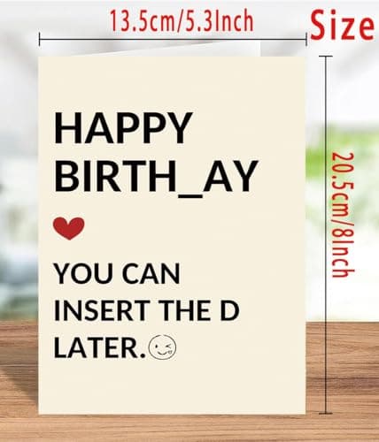 Funny Birthday Gifts for Men Him, Humorous Bady Card for Husband Boyfriend, Adult Men Gifts for Birthday