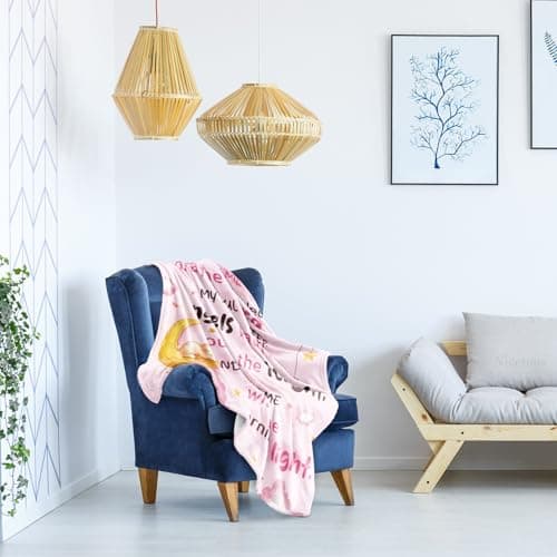 Nicetous Baptism Gifts for Girl Boy Blanket 50x40in, Baptismal Gifts for Women/Kid/Baby Girl, Baptism Favors, Christening Gifts for Girls, Baptism Gift Idea Throw Blanket