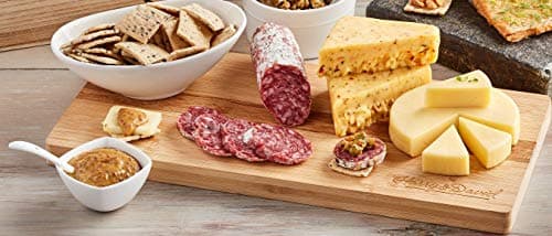 Harry & David Ultimate Meat And Cheese Gift Box, Food Gift Basket, Charcuterie Platter With 4 Cheese Blocks, 4 Sausages, 5 Sets Of Crackers, Sesame Sticks, Relish & Honey Mustard Sauces
