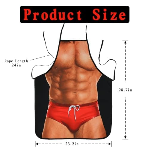 Landisun Apron Kitchen Chef Cooking Gag Gift Creative Funny Grilling Baking