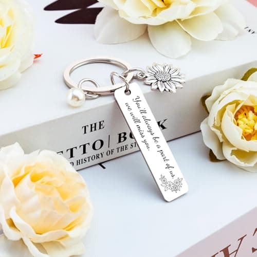 Going Away Gifts for Coworkers Women Friendship Keychain Friend Moving Away Gifts for Friends We Will Miss You Decorations Goodbye Things